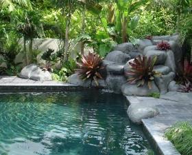 Custom Waterfalls for Pool Landscaping